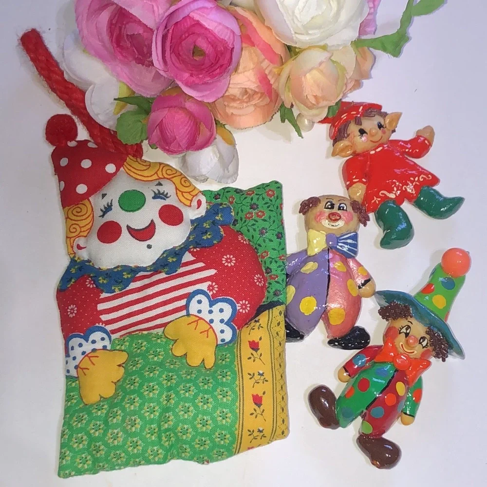 Clown Christmas ornaments 70s clown Christmas ornaments Creepy Clown